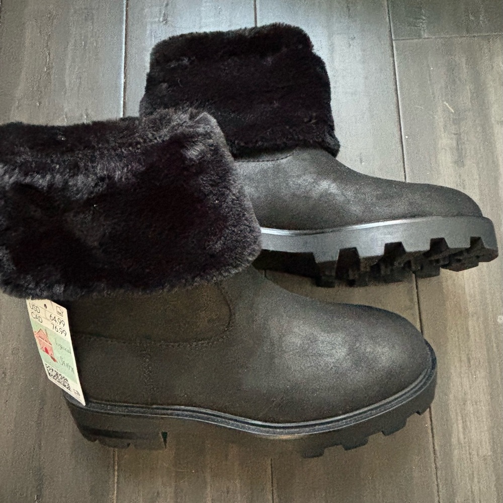 H&M Black Fur-Lined Lift Boots EU 38 / US 7